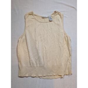Croft and borrow‎ cream sweater vest cotton blend size XL